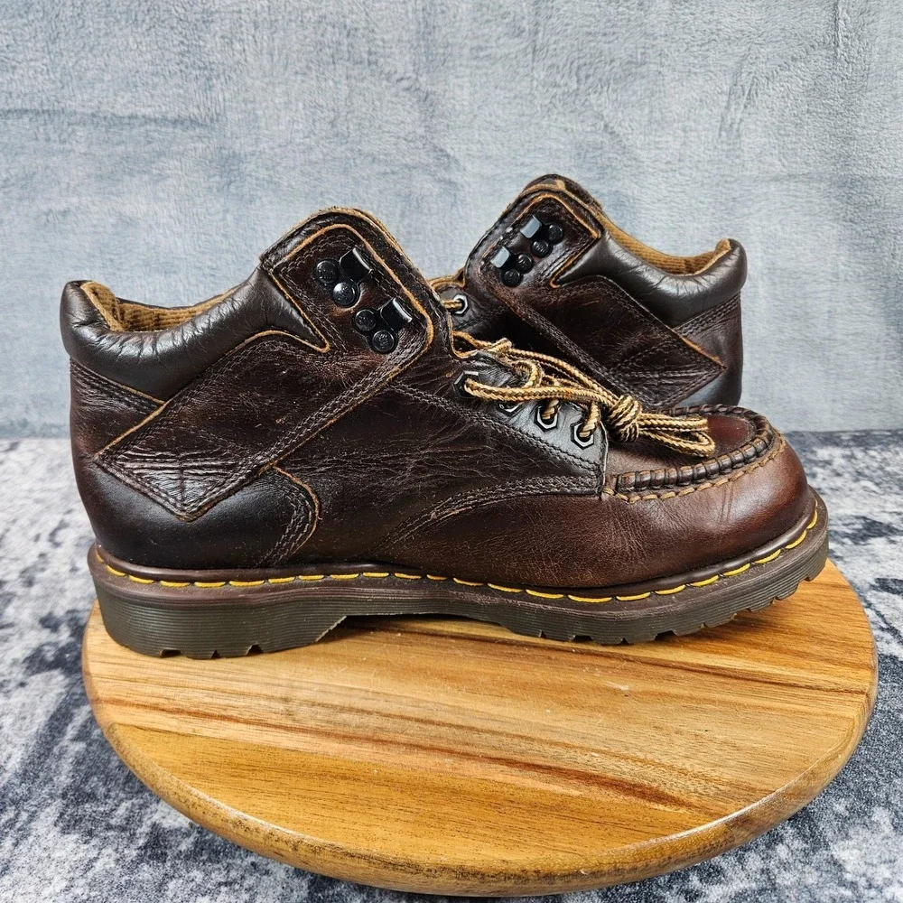 Vintage Dr. Martens 9042 Lace Up Leather Hiking Boots Men 10 Made In England 90s